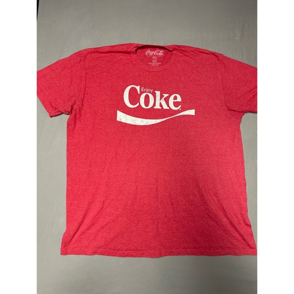 Coca Cola Other - Coca-Cola Mens Enjoy Coke Graphic T-Shirt Red‎ Heather 2XL Short Sleeve Tee